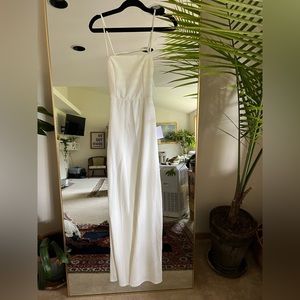 Lulus open back white maxi dress